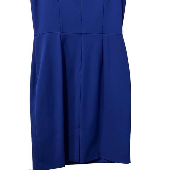 CALVIN KLEIN Asymmetrical Ruffle Dress in Royal Blue - Picture 10 of 11